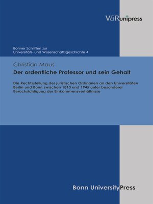 cover image of Der ordentliche Professor und sein Gehalt